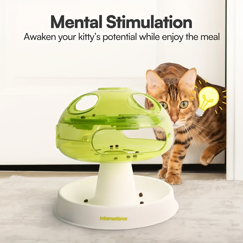 Interactive Cat Puzzle Feeder Toy With Three Levels Durable