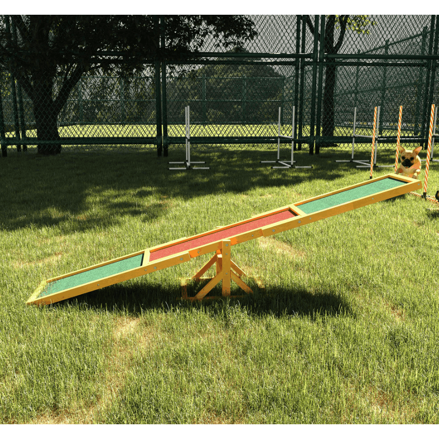 Wooden Dog Agility Seesaw Weather Resistant Training Gear