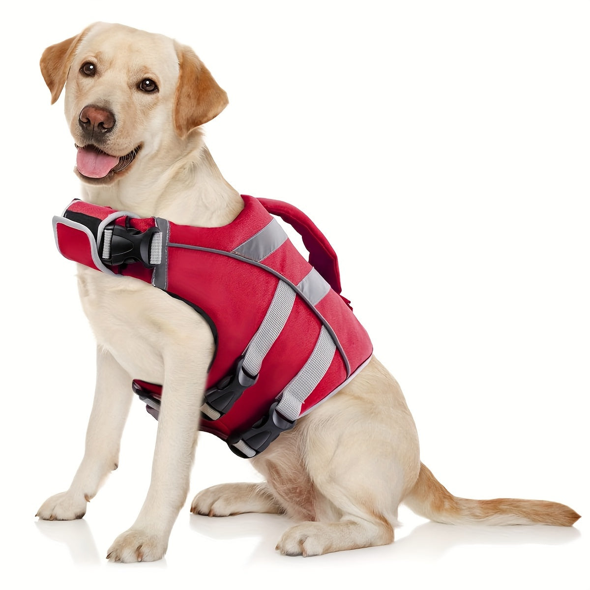 Paiaite Reflective Dog Life Jacket With Handle D Ring