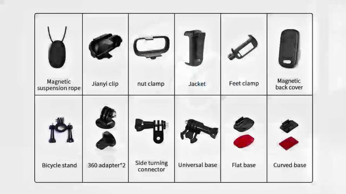 4K Ultra HD Action Camera Wide Angle Lens With Mounts