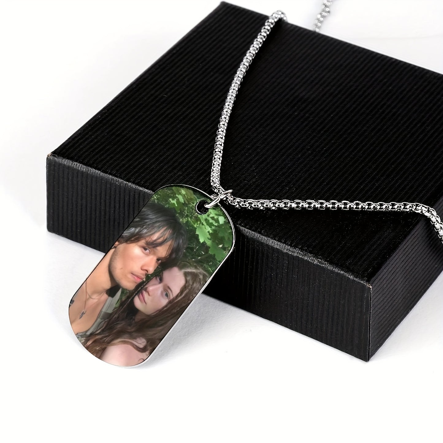 Stainless Steel Dog Tag With Customizable Engraving Photo