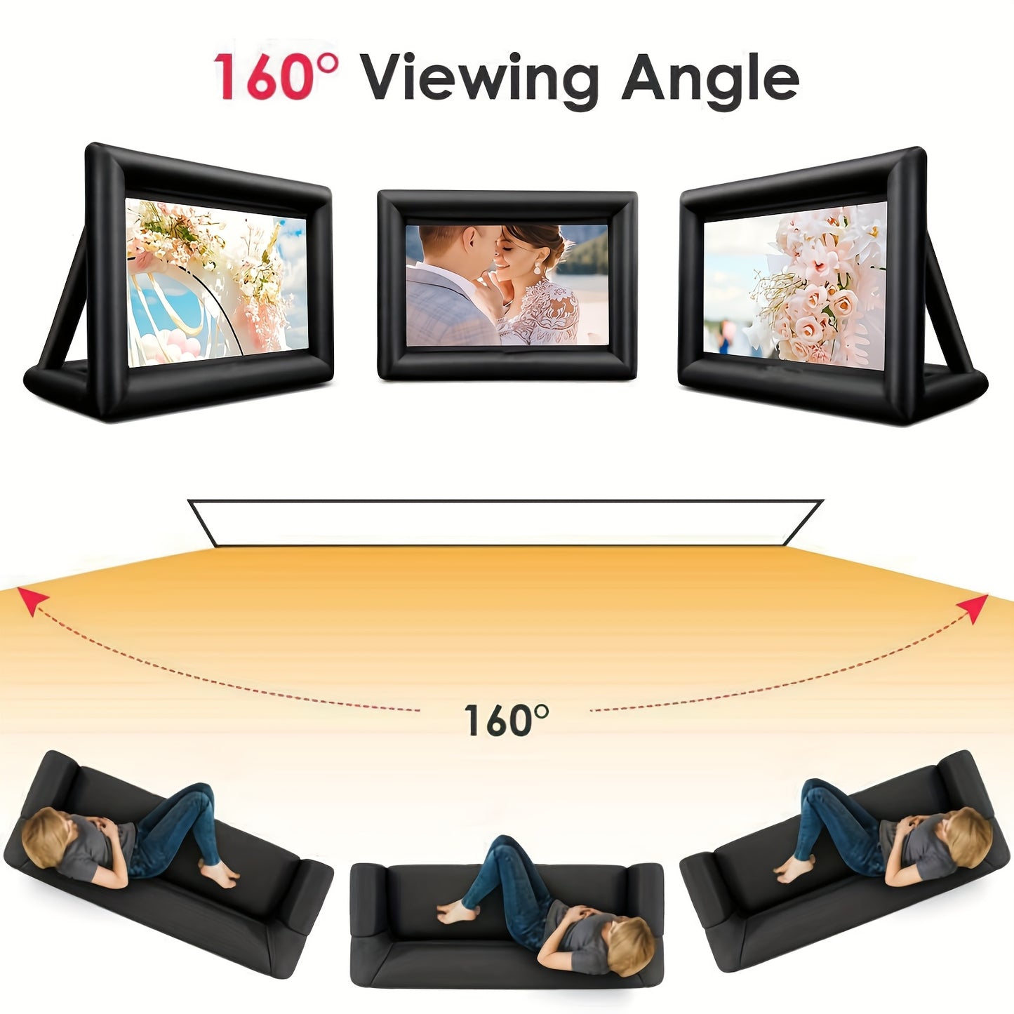 Inflatable Outdoor Movie Screen for Backyard Fun and Entertainment