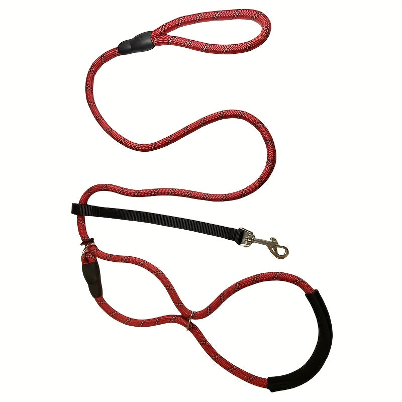 Integrated Anti-Pull Dog Leash With Bite-Resistant Rope
