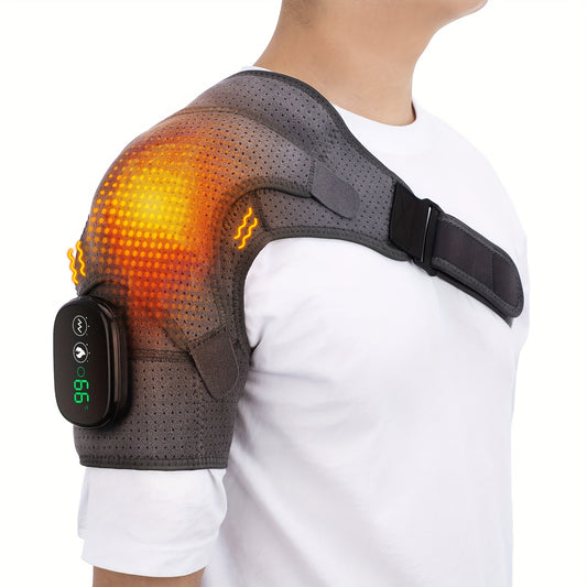 Wireless Heating Massager Shoulder Wrap 3 Heat Vibration