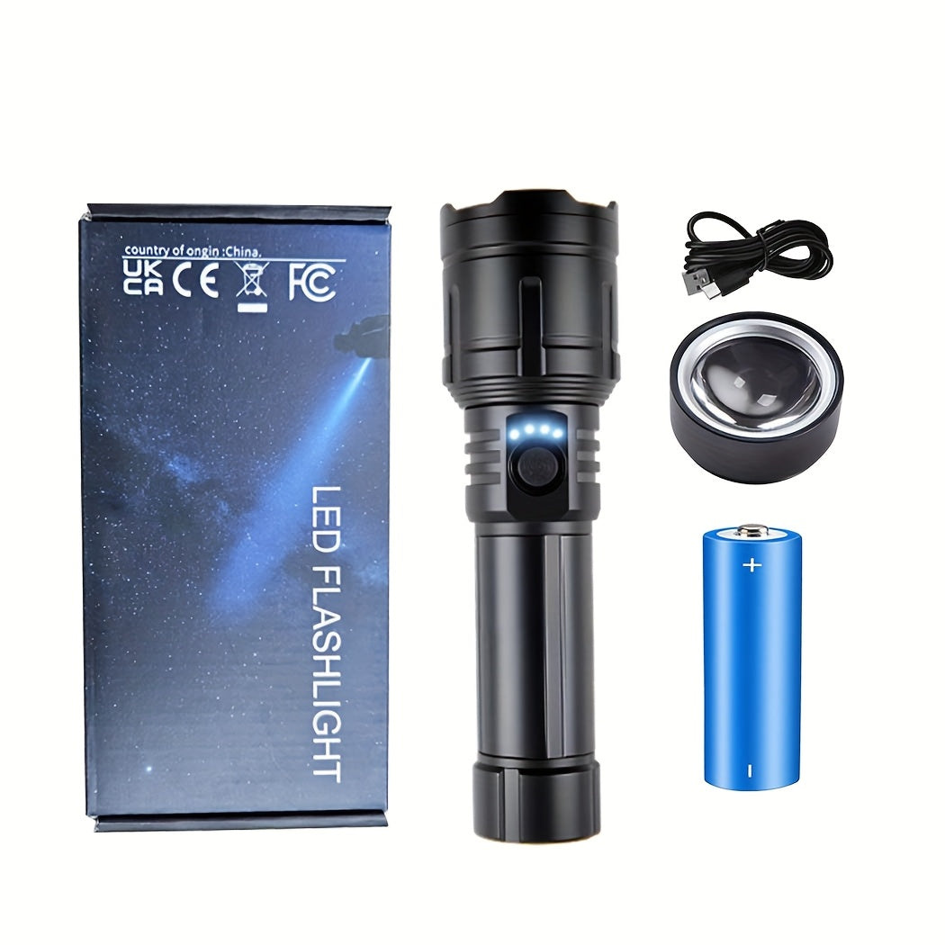 Outdoor Portable Flashlight With Ignition And Power Bank