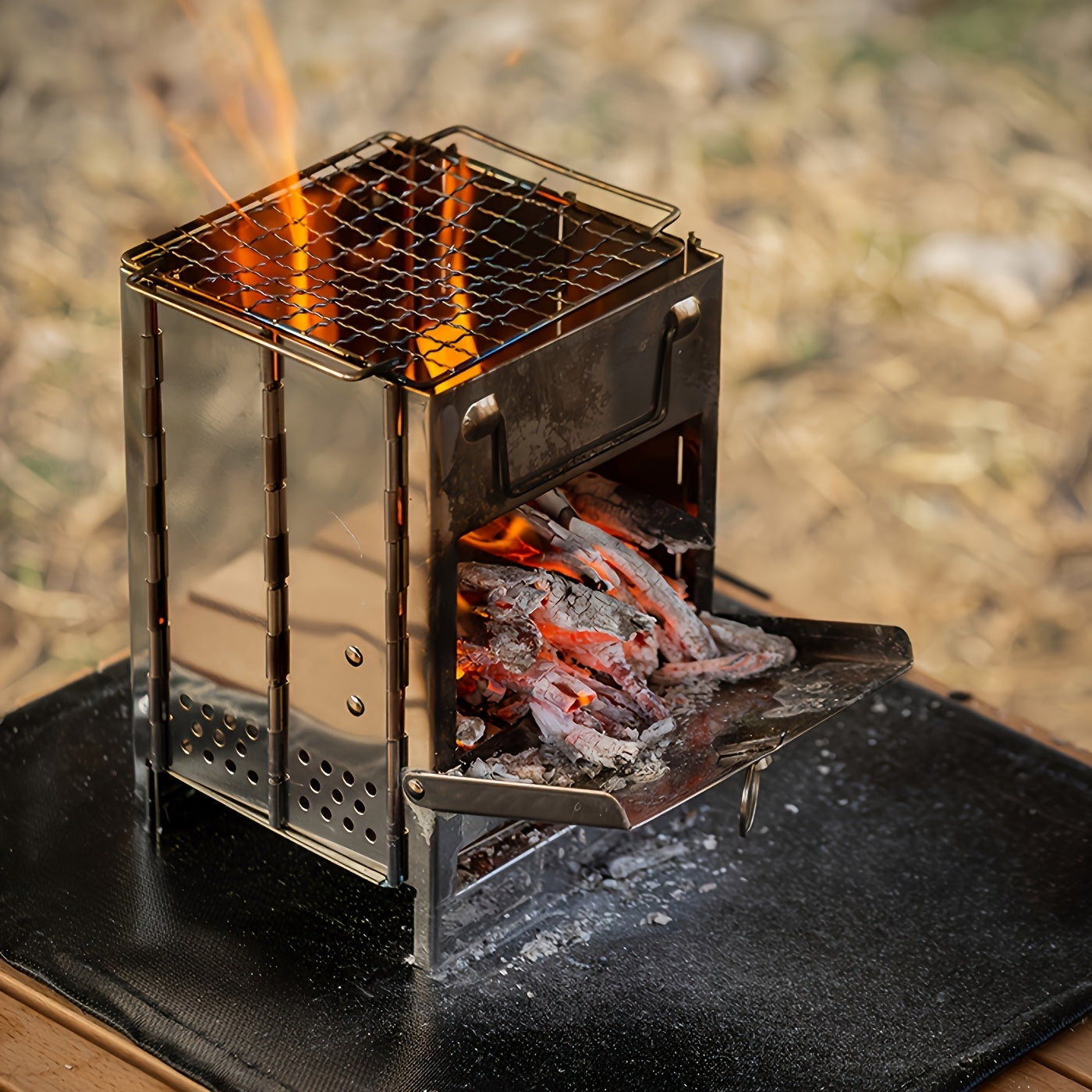 Portable Charcoal Wood Oven Stainless Steel Korean Grill
