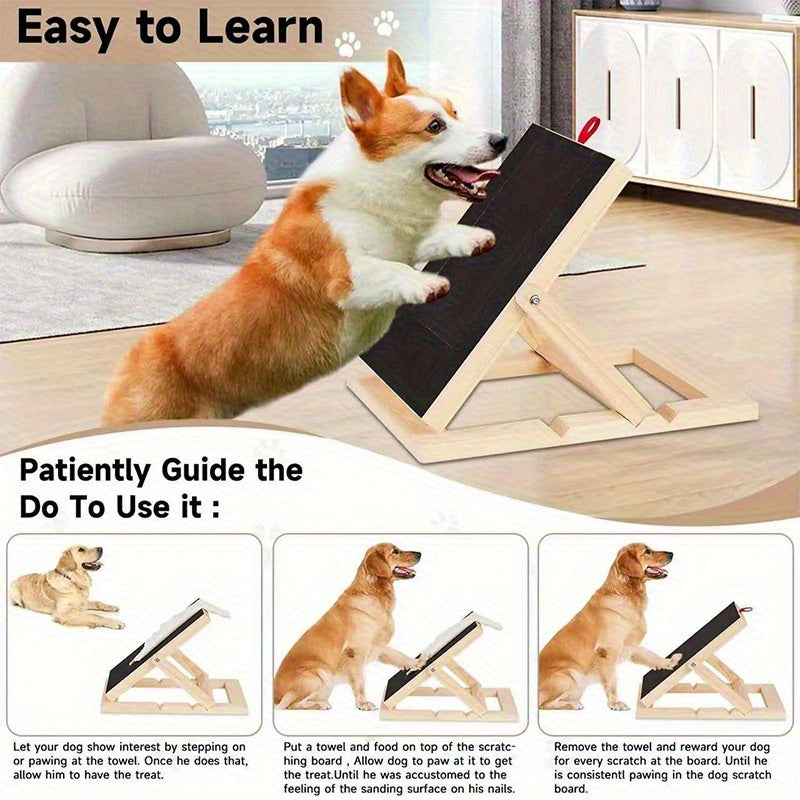 Premium Dog Scratch Pad Foldable Adjustable With Sandpaper