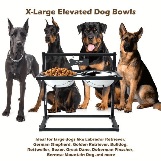 Elevated Dog Bowl Stand Mat For Large Breeds Adjustable