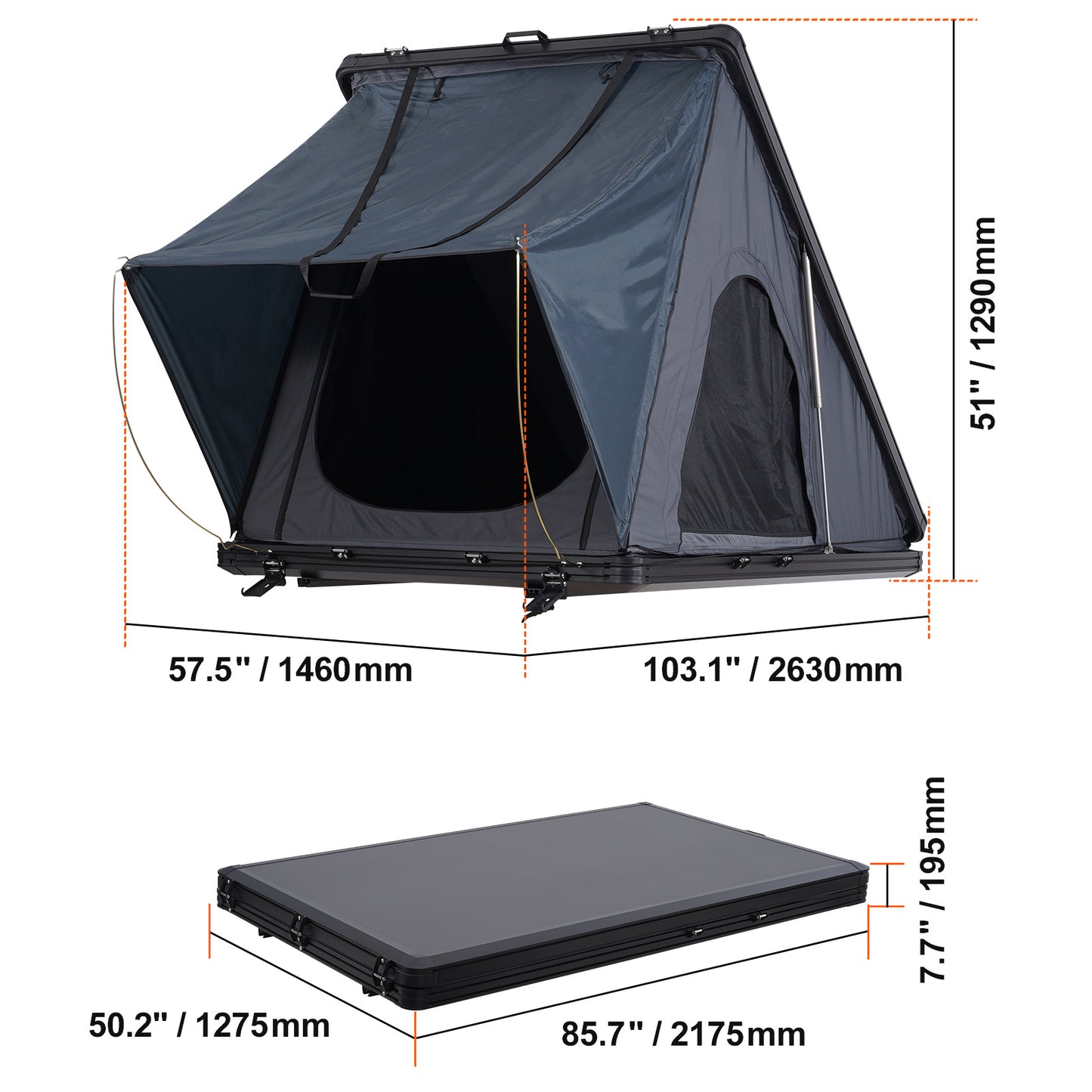 VEVOR Rooftop Tent Hard Shell For Jeep SUV Truck Adventures