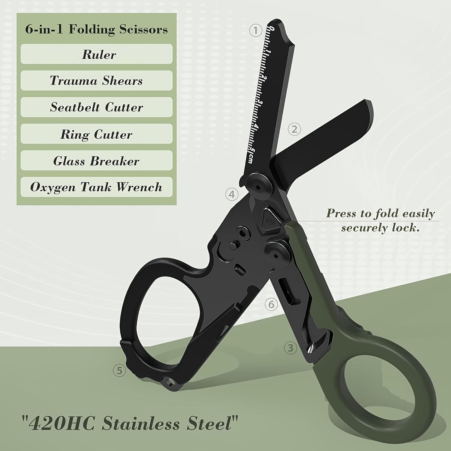 Foldable Tactical Scissors Multi Tool for Outdoor Adventures