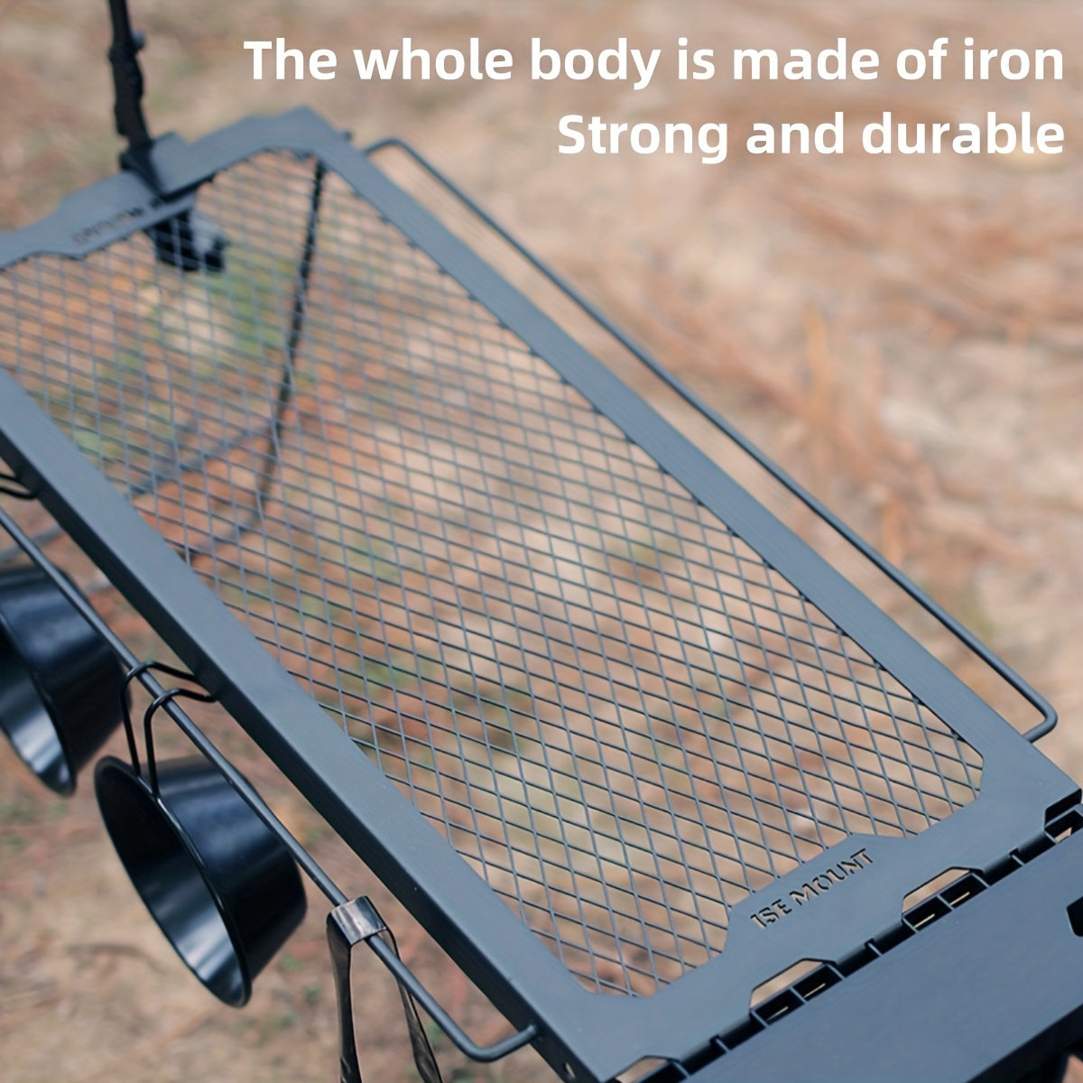 Folding Camping Table with Multi-Functional Storage and Hanging Features