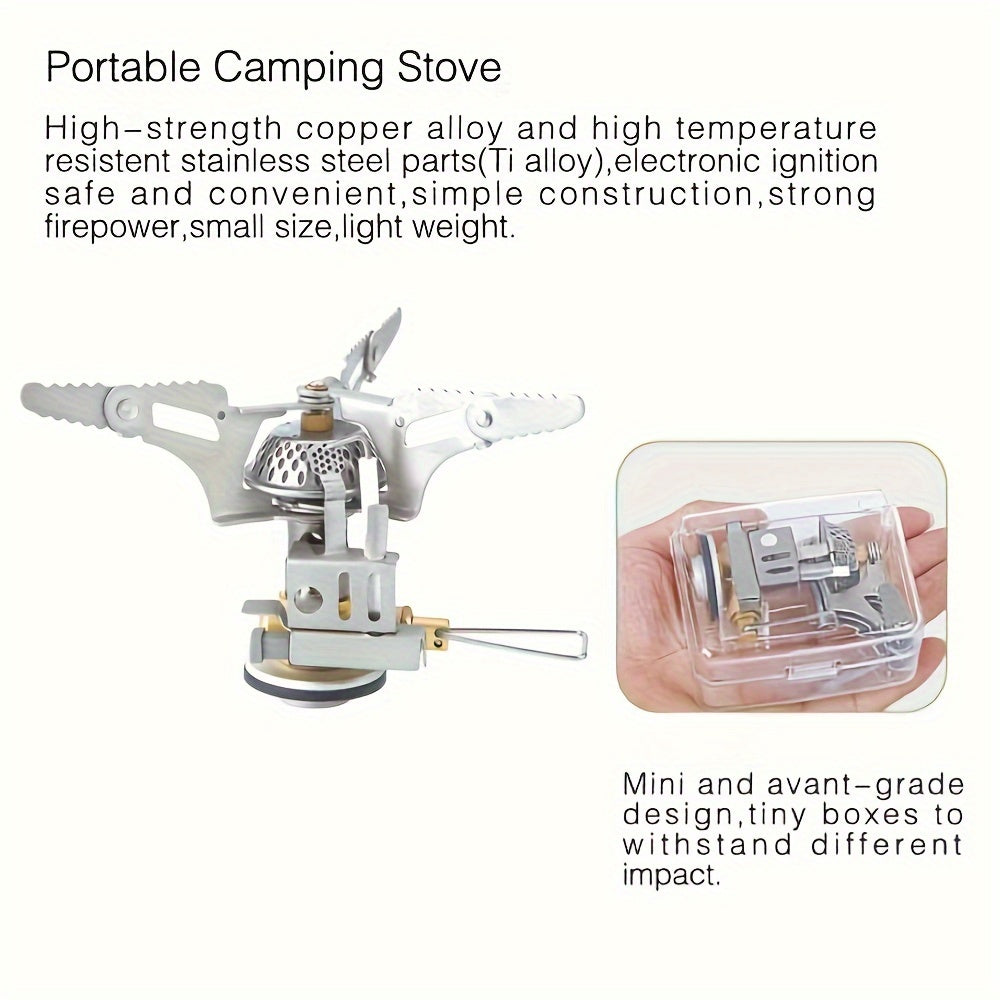Portable Titanium Gas Stove Head Folding For Outdoor Cooking
