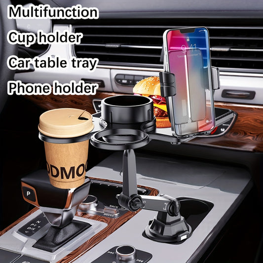 YAILIS 4 In 1 Adjustable Car Phone Mount Cup Holder