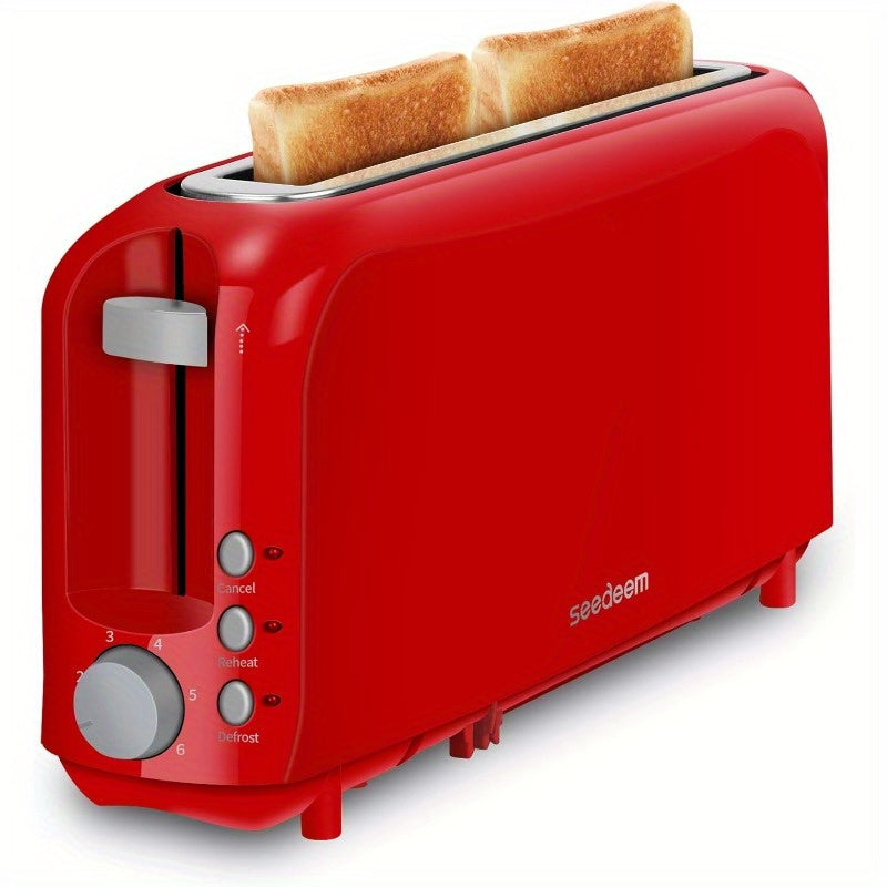 Slim Toaster With 6 Setting Shade Control Removable Tray