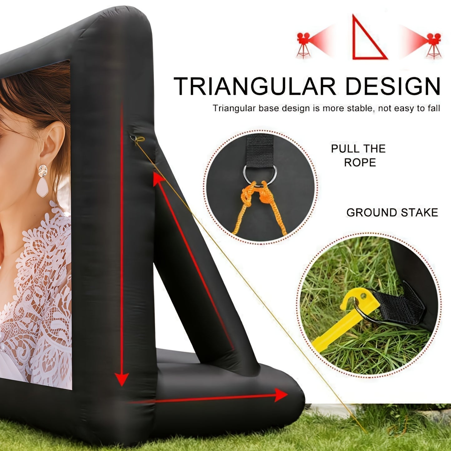 Inflatable Outdoor Movie Screen for Backyard Fun and Entertainment