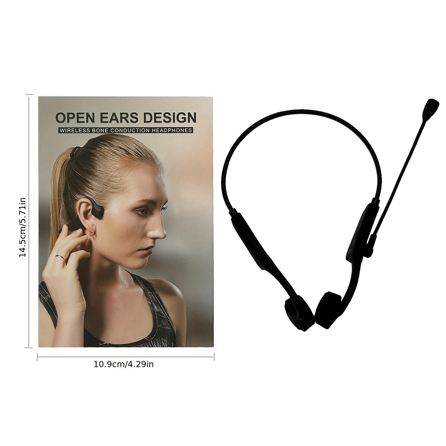 Wireless Bone Conduction Headphones With Microphone