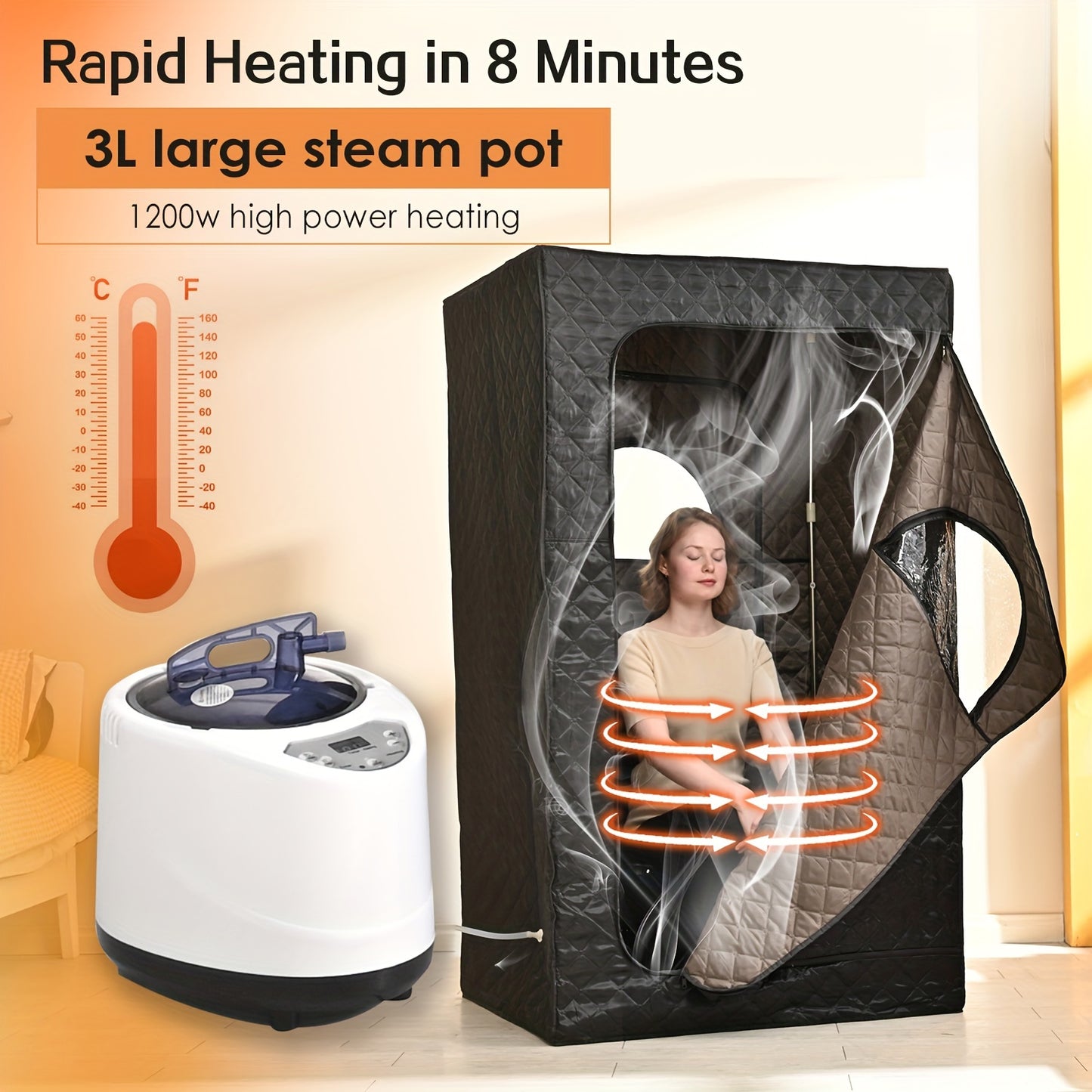 Portable Steam Sauna Box for Home Wellness and Relaxation