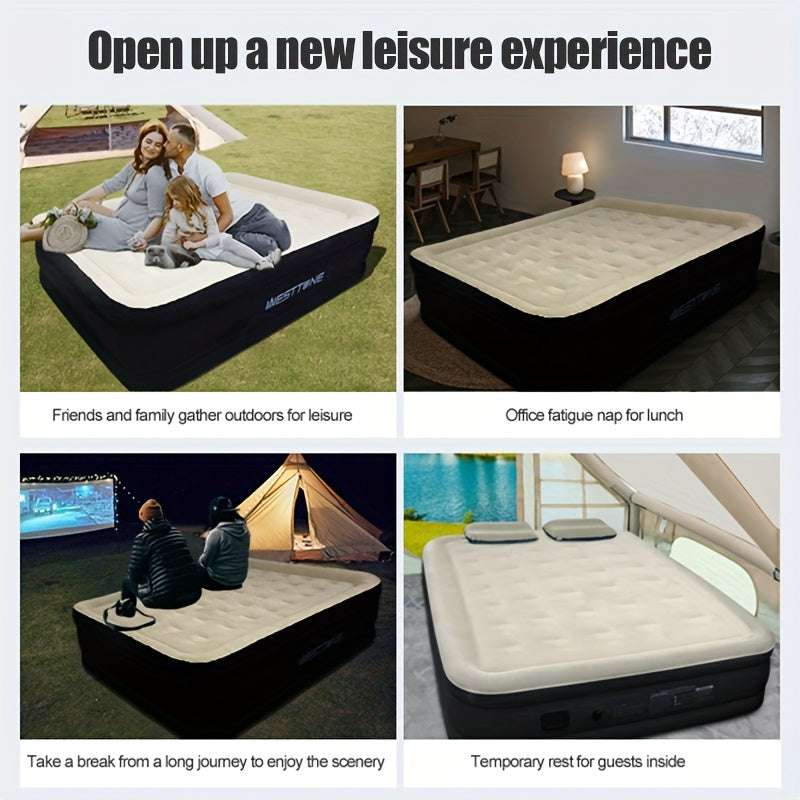Deluxe Double Inflatable Mattress With Built In Pump Camping