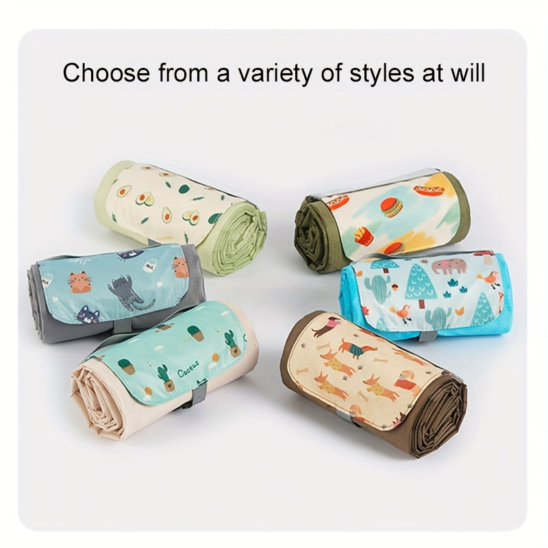 Portable Outdoor Nylon Mat With Pattern Styles For Picnics