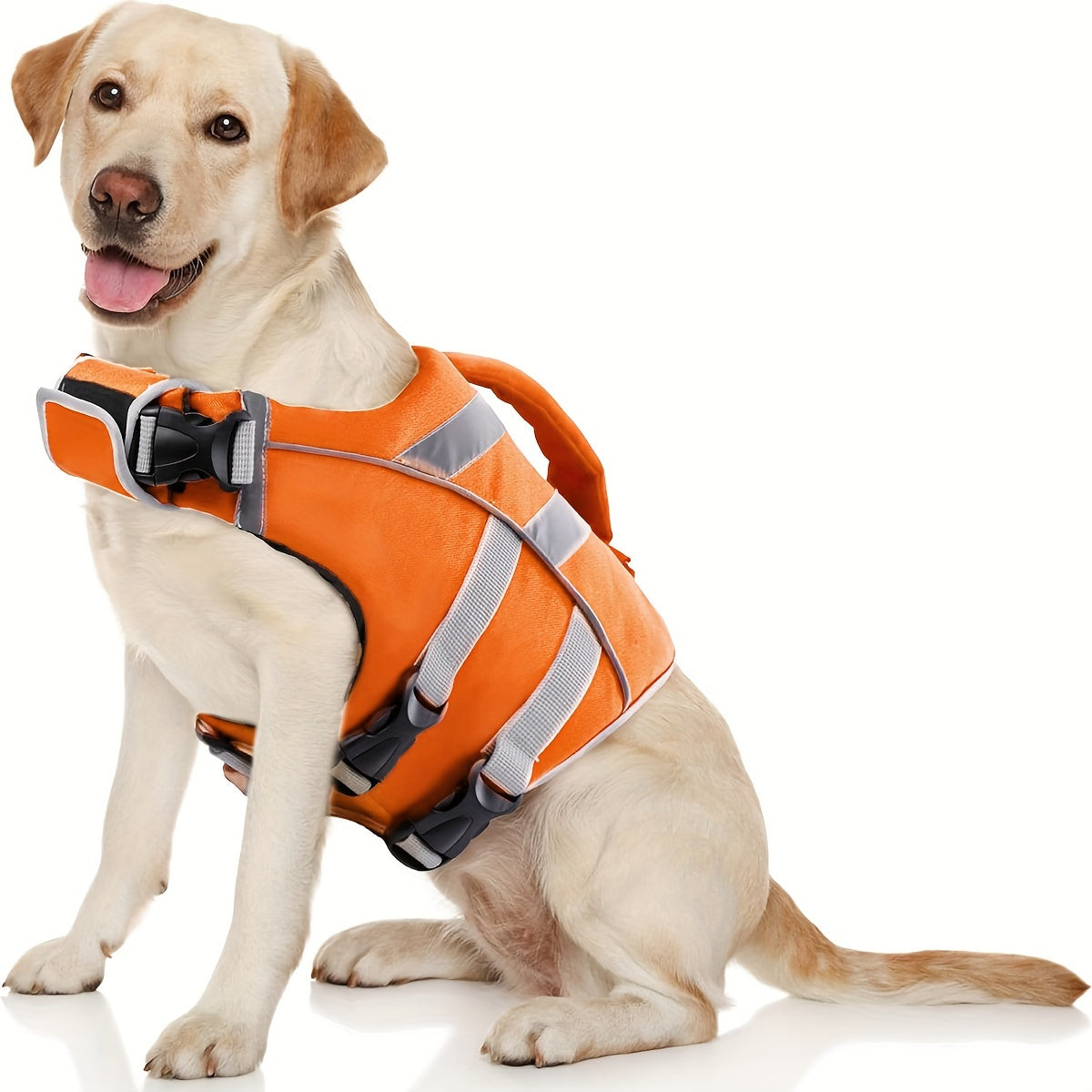 Paiaite Reflective Dog Life Jacket With Handle D Ring