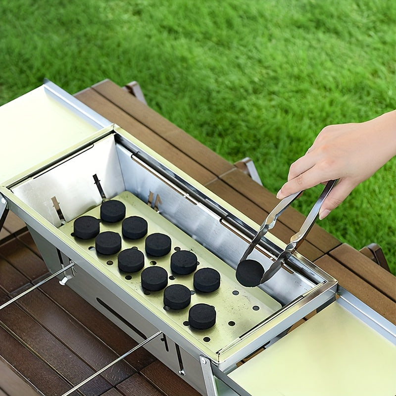 Foldable Stainless Steel Camping Grill Charcoal BBQ