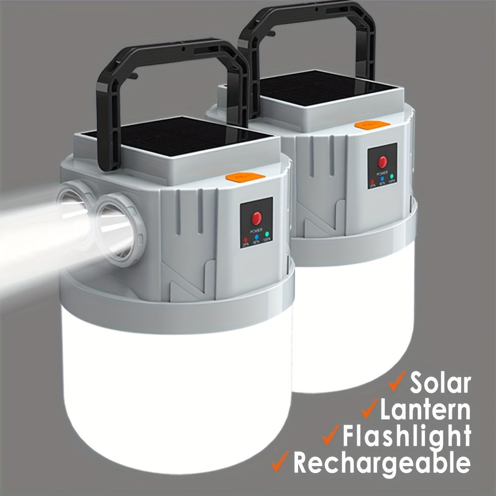 Solar Lanterns Rechargeable LED Camping Lights for Emergency Use