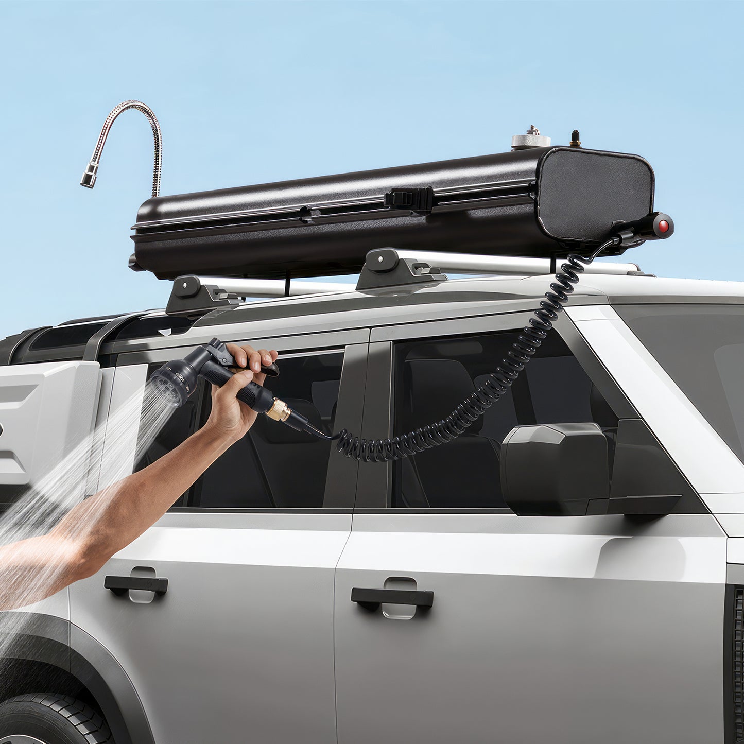 Portable Roof Rack Water Tank with Splash Guard Panel