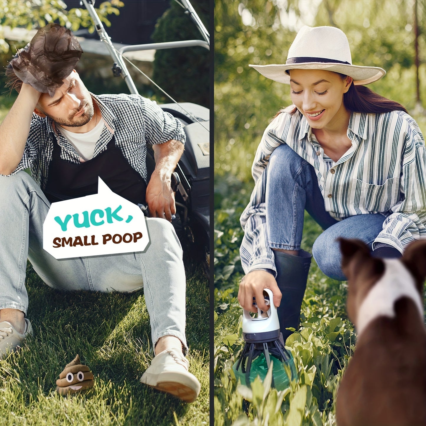 Portable 2in1 No Touch Dog Pooper Scooper With Bags