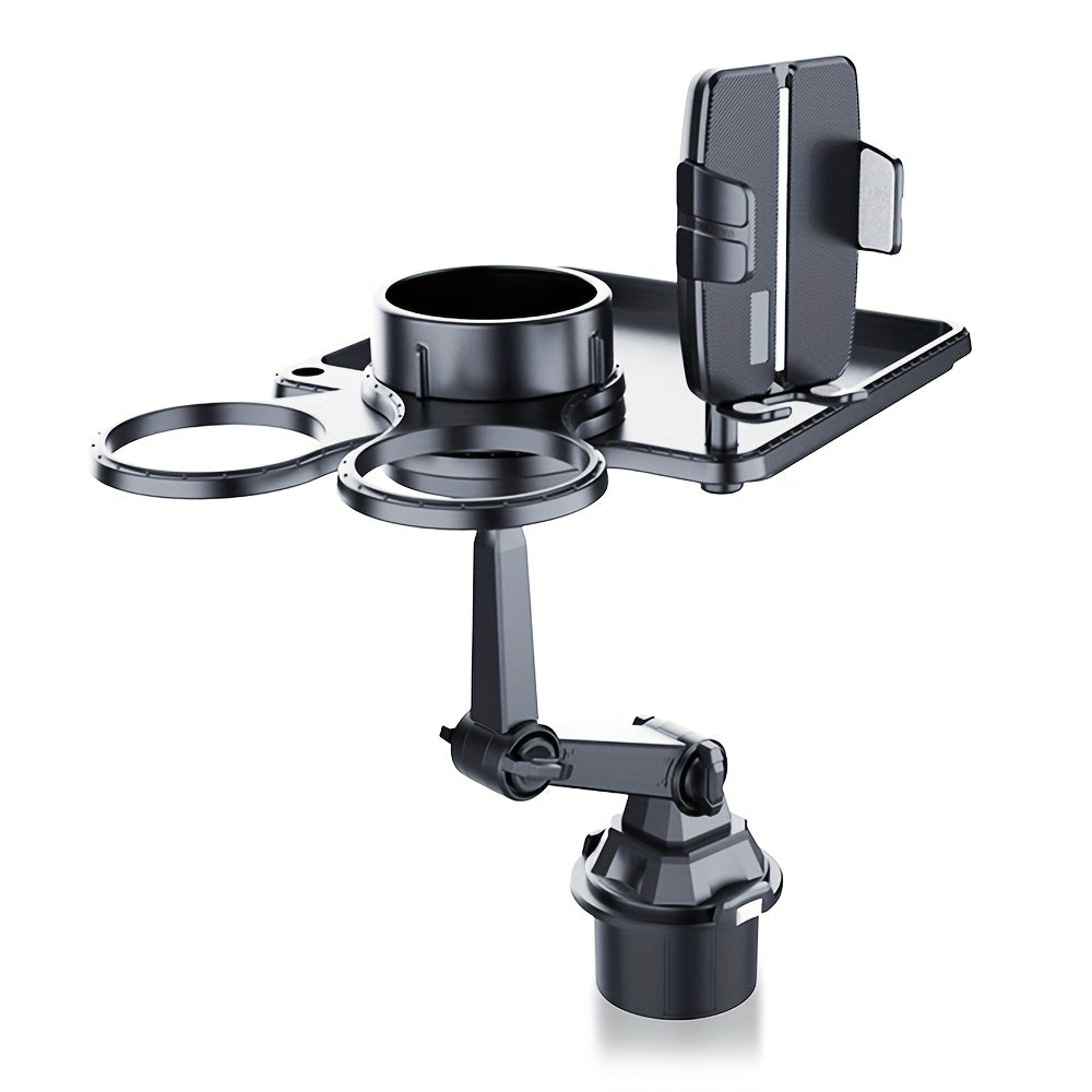 YAILIS 4 In 1 Adjustable Car Phone Mount Cup Holder