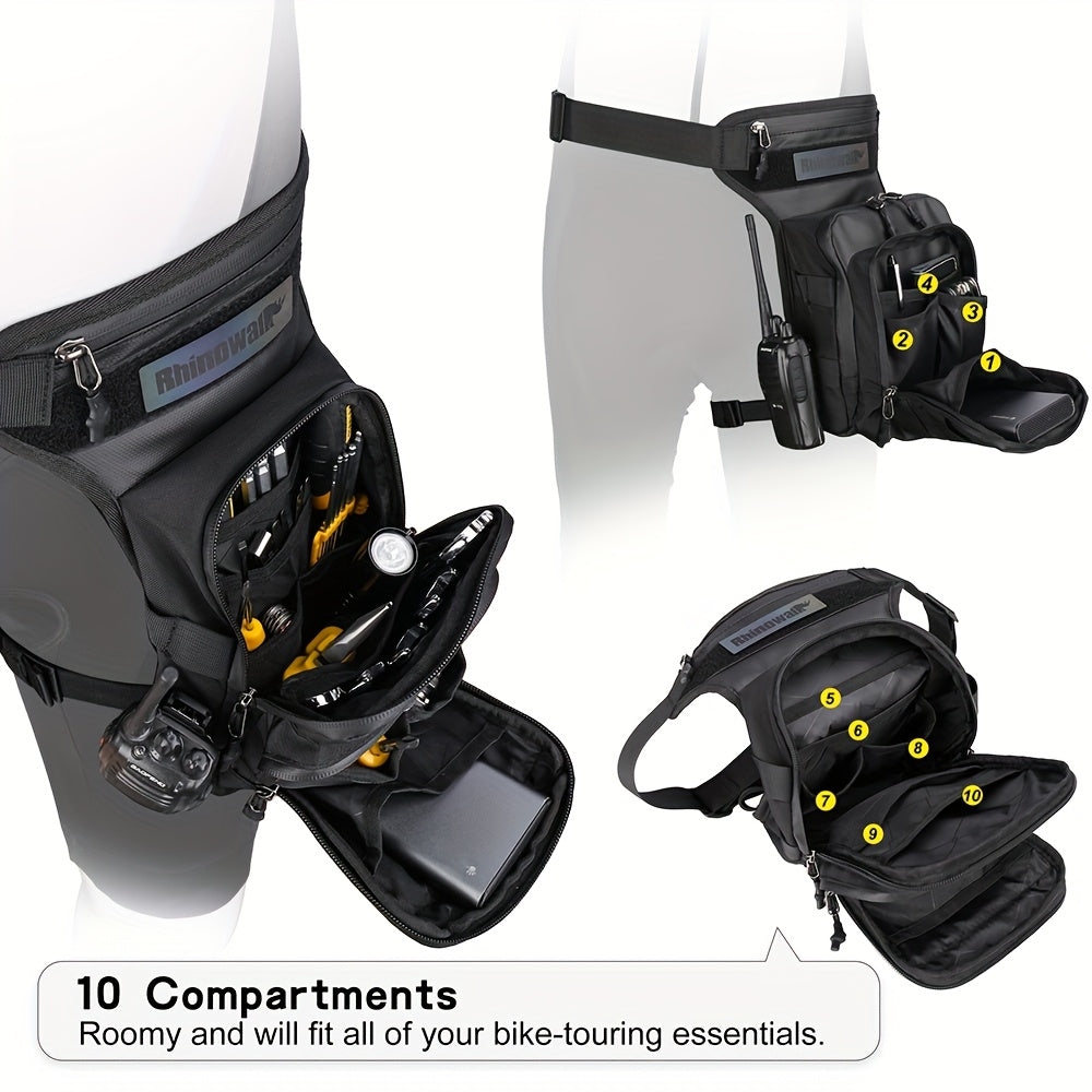 Rhinowalk Motorcycle Leg Bag Multifunctional Storage for Travel