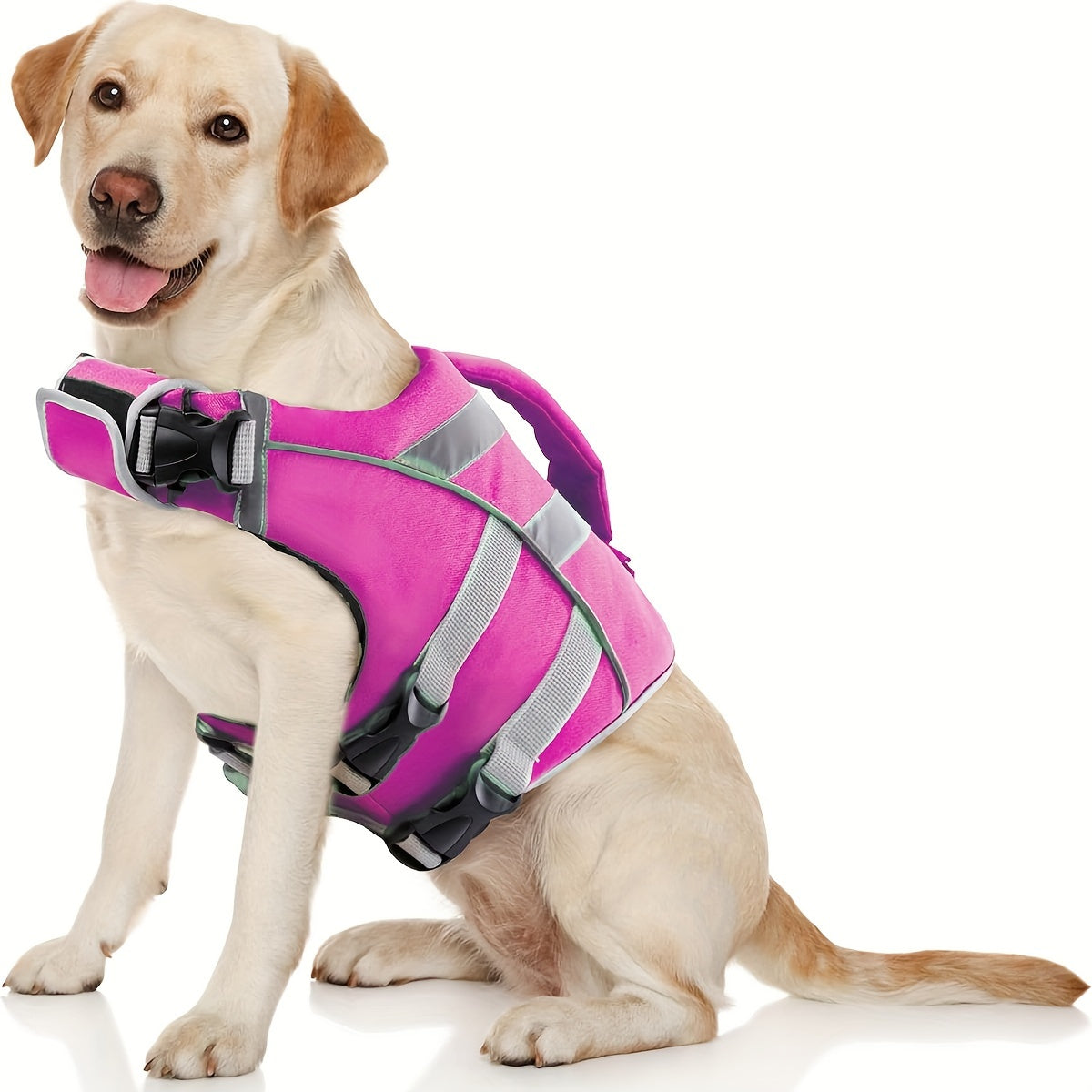 Paiaite Reflective Dog Life Jacket With Handle D Ring