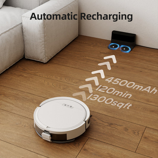 Robotic Vacuum With Mop Combo 5000Pa Suction Smart App
