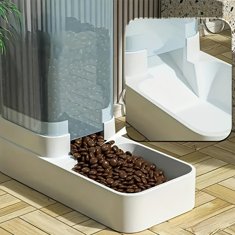 Automatic Cat Feeder And Water Dispenser Set For Pets 1.0 Gal