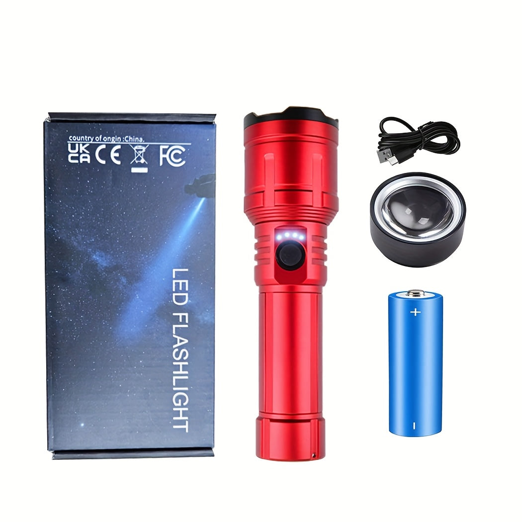 Outdoor Portable Flashlight With Ignition And Power Bank