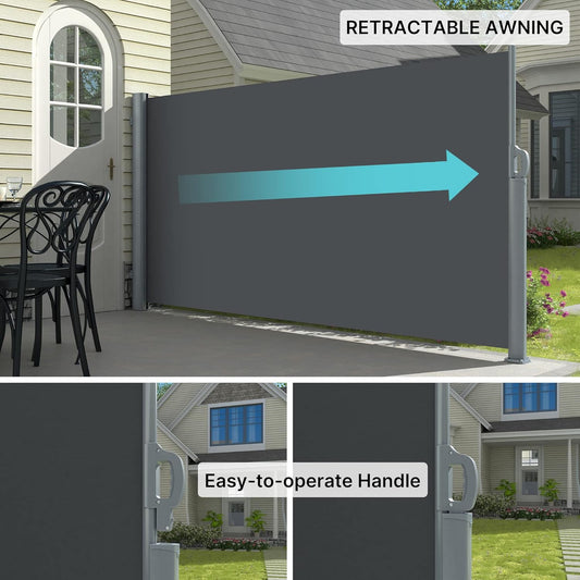 Retractable Side Awning Privacy Screen For Outdoor Spaces