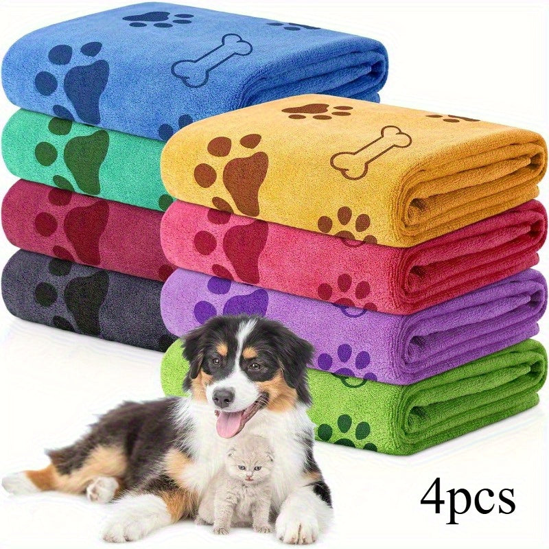 Quick Dry Dog Towels Soft Polyester Absorbent For Bathing