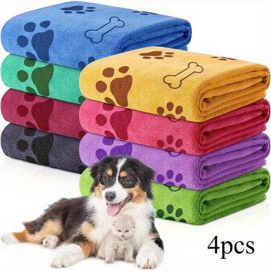 Quick Dry Dog Towels Soft Polyester Absorbent For Bathing