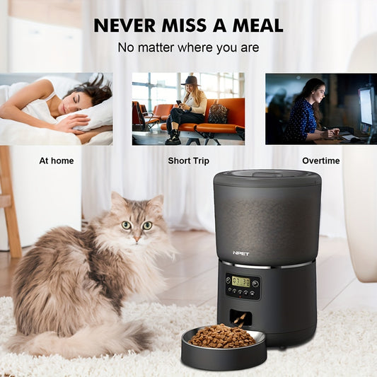 NPET Automatic Cat Feeder With Customized Meal Portions