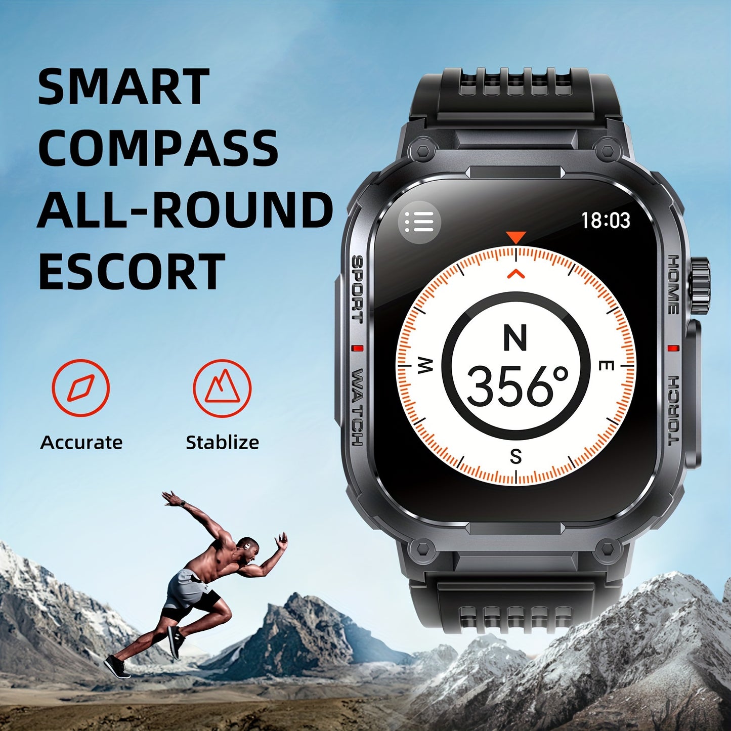 Rugged Smartwatch with Fitness Tracker for Active Lifestyles
