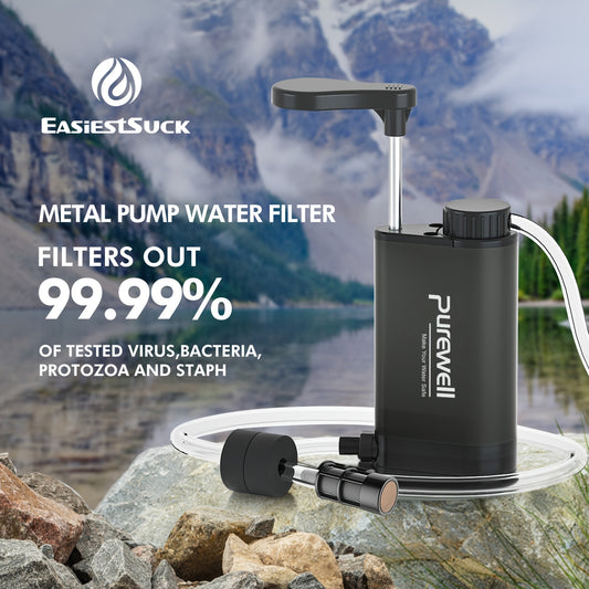 Portable Water Purifier Pump With 0.01 Micron Filter