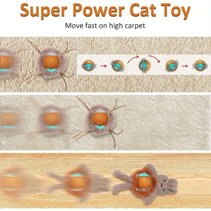 Interactive Cat Toy With Fast Moving Ball And Bird Sounds