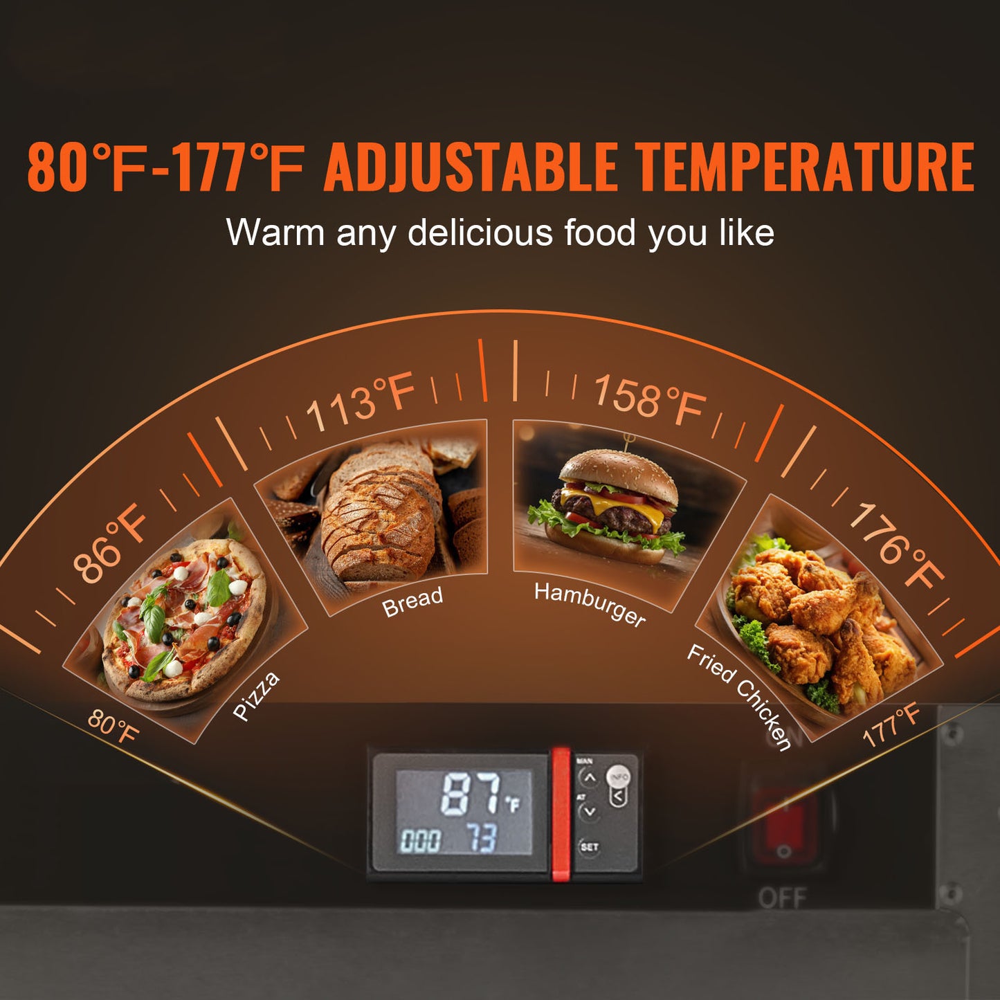 Hot Box Food Warmer 5 Tier Concession Warming Cabinet