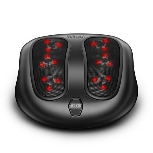 Nekteck Foot Massager with Heat, Shiatsu Heated Kneading Foot Massager Machine, Gift for Her & Him, Built-in Heat Function and Power Cord (Black)