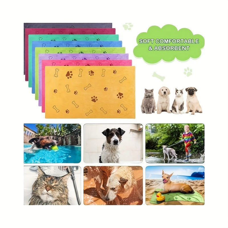 Quick Dry Dog Towels Soft Polyester Absorbent For Bathing