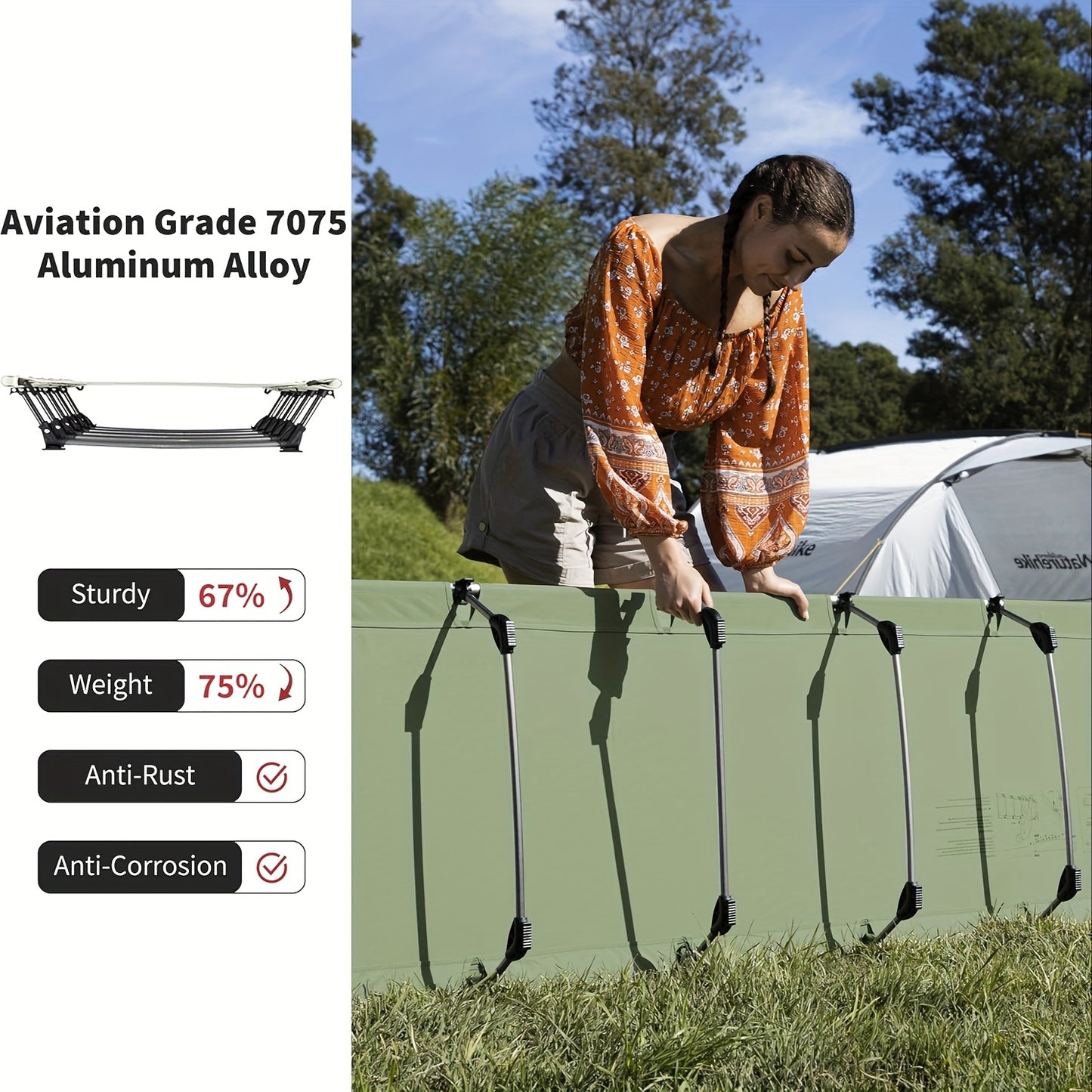 Ultra Light Foldable Camping Bed Outdoor Adventures