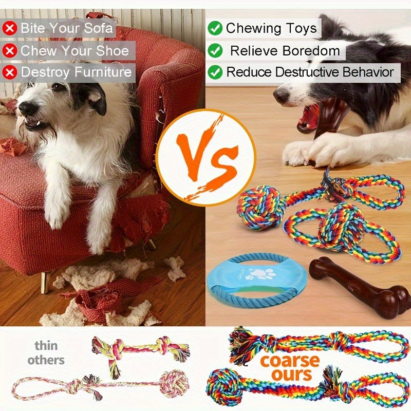6Pcs Unbreakable Heavy Duty Dog Chew Toys For All Breeds