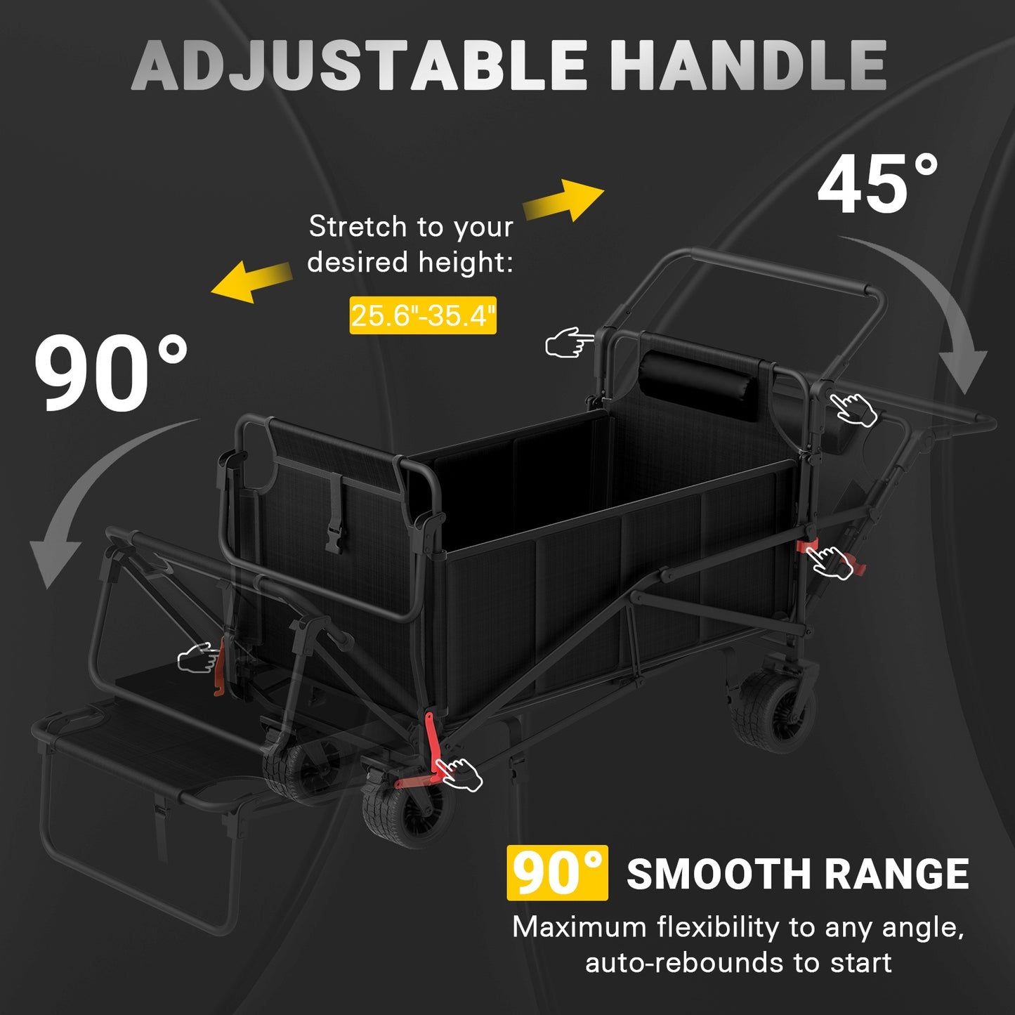 Two In One Folding Wagon Beach Chair All Terrain Grocery