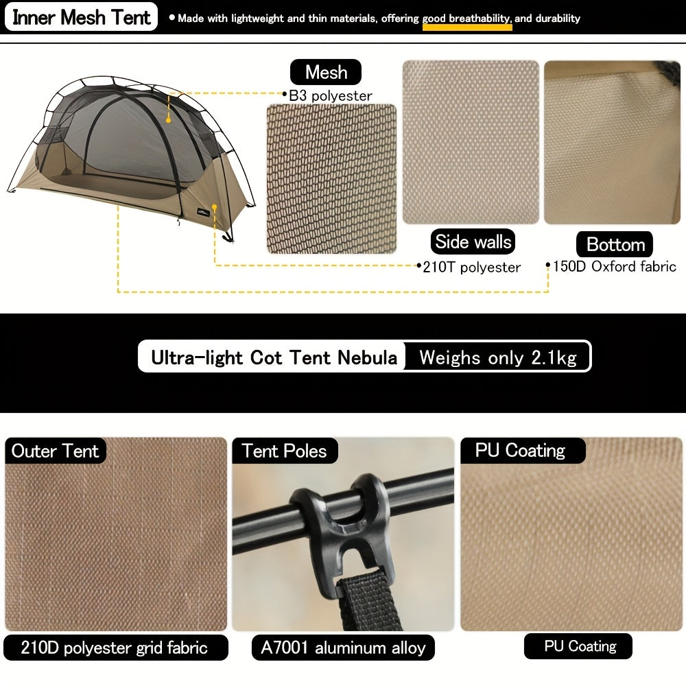 Soomloom 1 Person Lightweight Camping Tent With Inner Tent