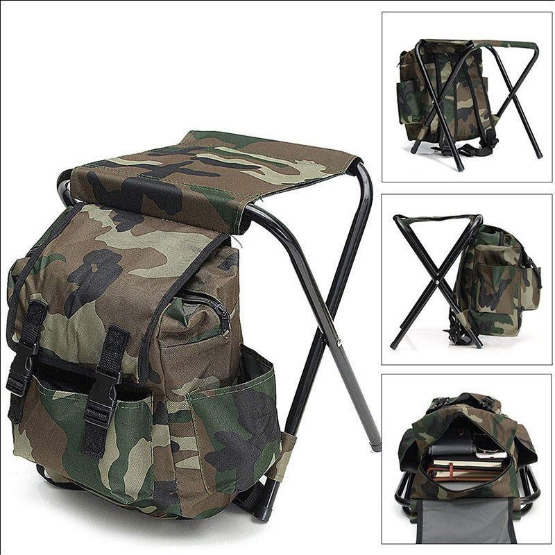 Camouflage Outdoor Backpack with Adjustable Straps and Multiple Compartments