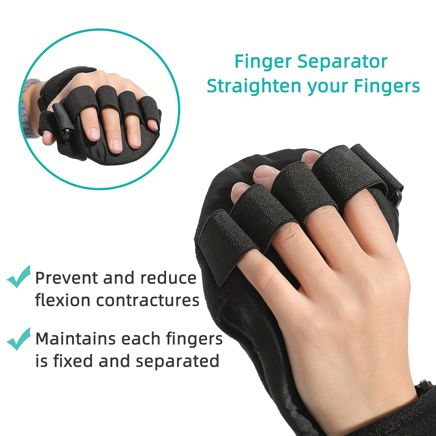 Adjustable Hand Splint Finger Separator And Thumb Stabilizer Carpal Tunnel